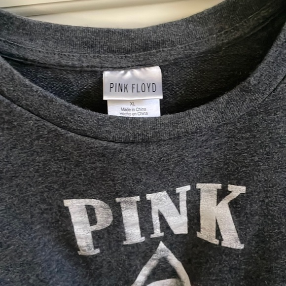 Pink Floyd THE DARK SIDE OF THE MOON dark grey long sleeve graphic crop top - Picture 3 of 3